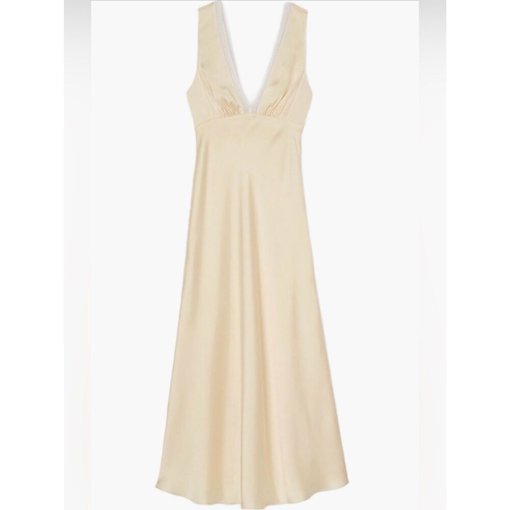 Sandro Satin Effect Maxi Dress NWT size 42